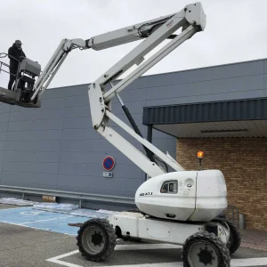 Poseur enseigne avec nacelle