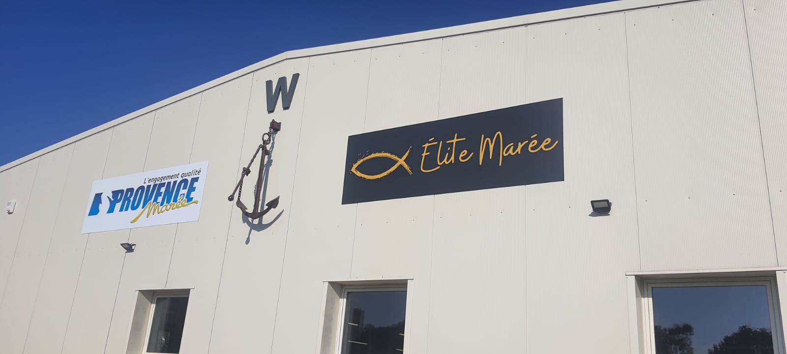 Microperfore vitrine panneau alu poissonnerie
