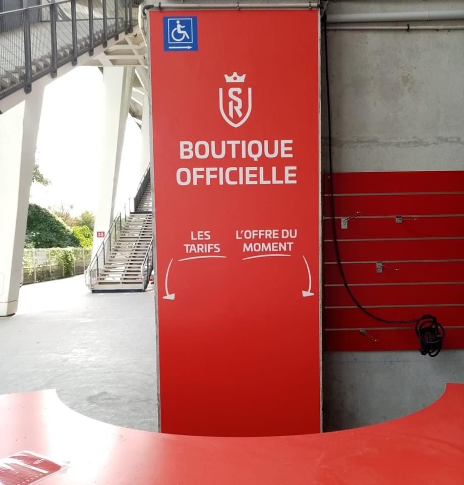 Signalétique intérieure Boutique officielle Stade de Reims