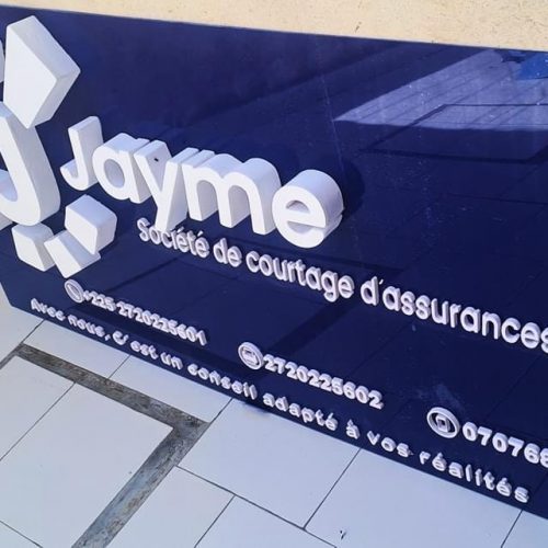 Enseignes Boîtiers Non Lumineuses avec Lettres Découpées : L'Elégance du Relief