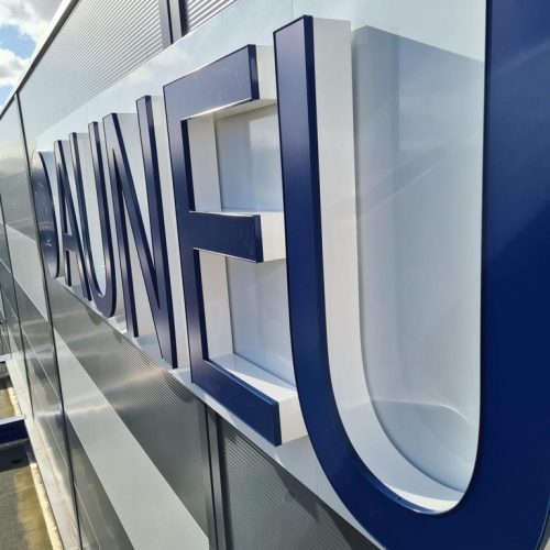 Enseignes Boîtiers Non Lumineuses avec Lettres Découpées : L'Elégance du Relief