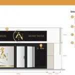 Plan technique de la façade L’Atelier ZN – Panneau pour restaurant, boulangerie ou pharmacie : bonnes pratiques