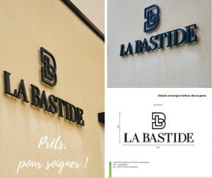 Enseigne lettres découpées