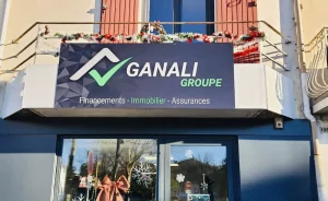 Panneau noir Ganali Groupe financements immobilier assurances