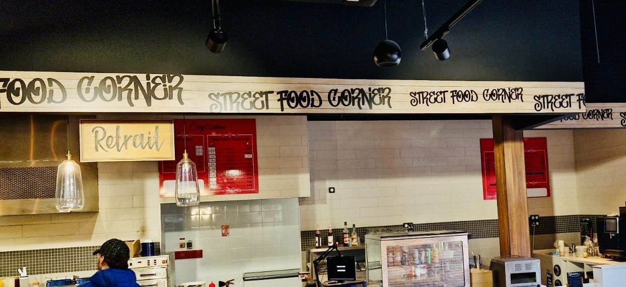 Bandeau signalétique Street Food Corner en cuisine