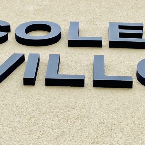 Enseignes Boîtiers Non Lumineuses avec Lettres Découpées : L'Elégance du Relief