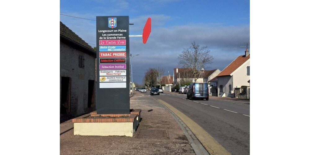 Totem multi-enseignes pour commerces de proximité – enseigne pour bijouterie