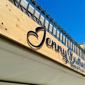 enseigne lettres decoupées dibond