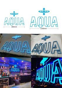 Enseigne lettres découpées lumineuses