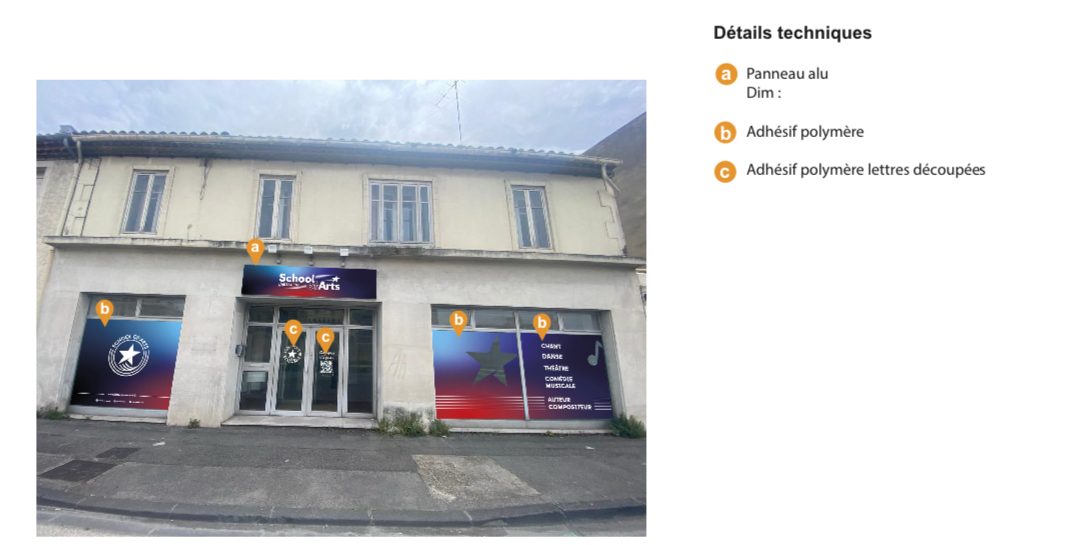 Enseigne pour école de musique – réalisation 27