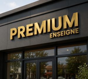 enseigne dibond brossés OR