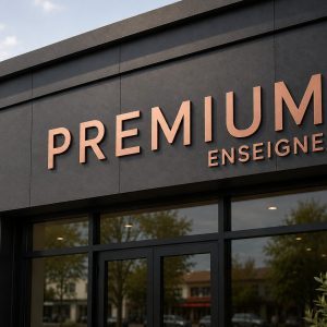 enseigne dibond cuivre