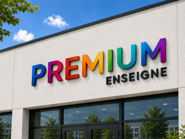 enseigne lettres PVC avec adhesif