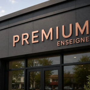 enseigne dibond cuivre