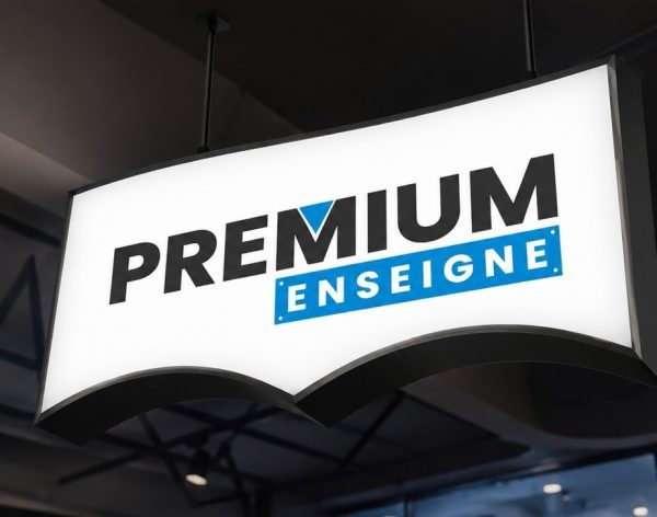 caisson lumineux decoupe à la forme plexi