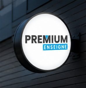 caisson lumineux rond plexi