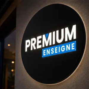 enseigne ajourée à plat ronde