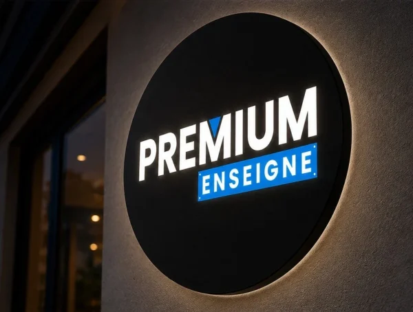 enseigne ajourée à plat ronde