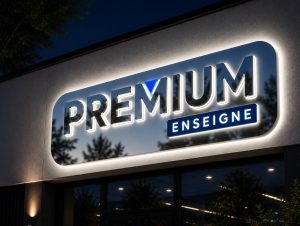 enseign elettres plexi + dibond miroir