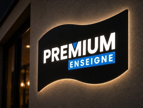 enseigne ajourée à plat forme libre