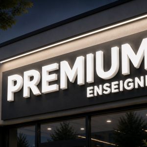 enseigne éclairage rampe lumineuse