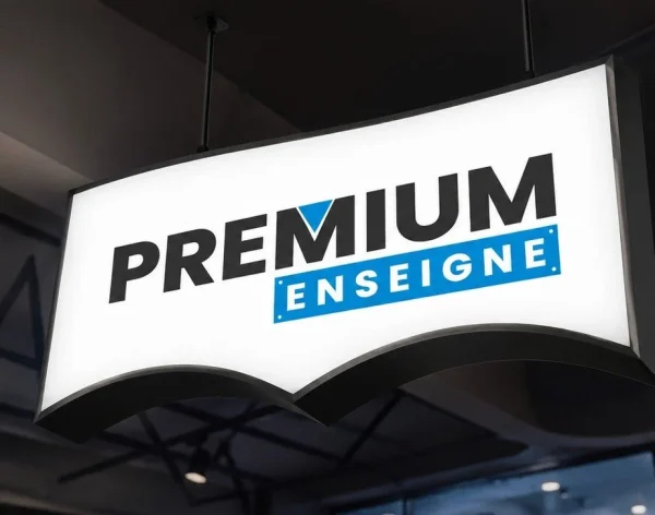 caisson lumineux decoupe à la forme plexi