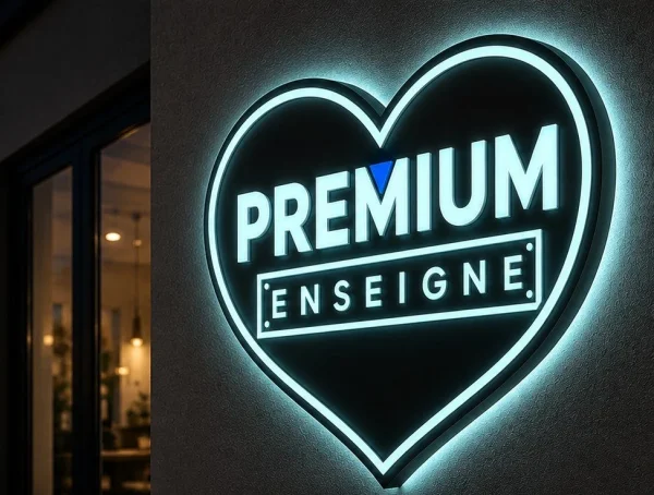 enseigne ajourée relief à la forme