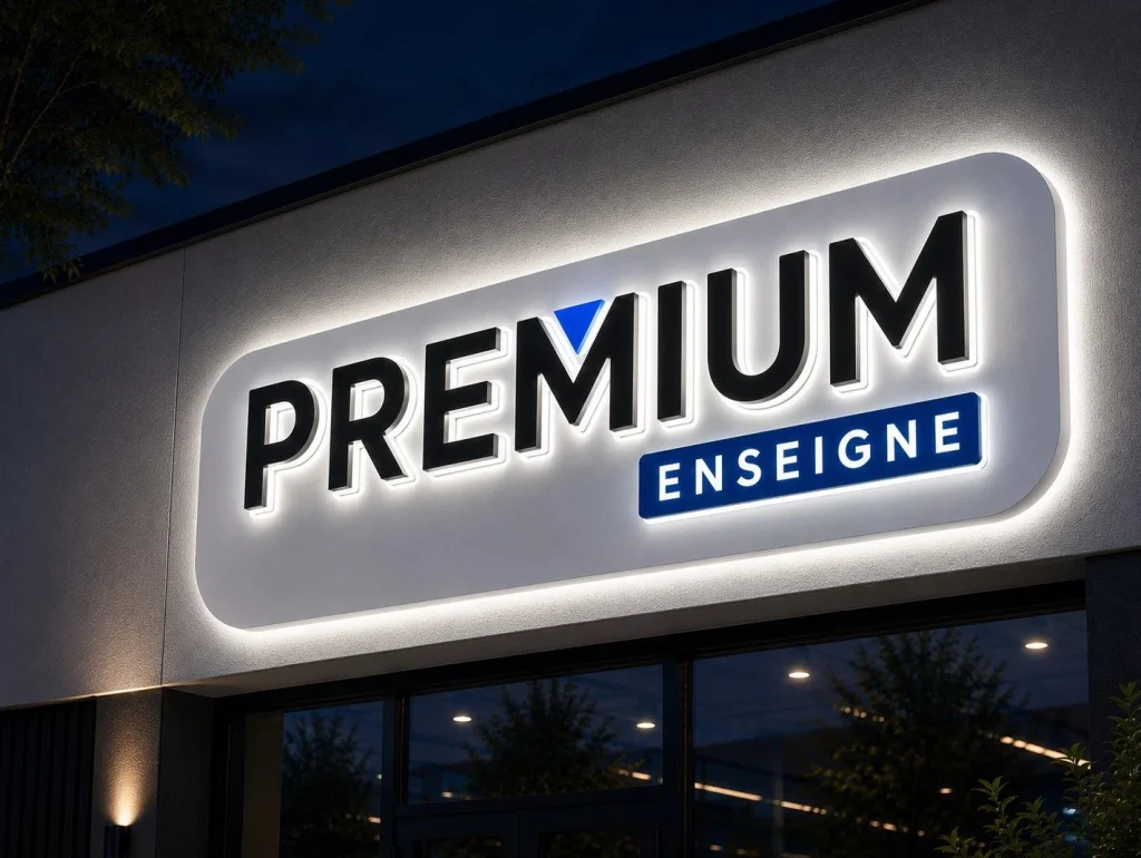 Exemple de réalisation Premium Enseigne – enseigne lettres rétroéclairées pvc et plexi (PMMA)