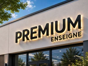 Lettres PVC découpées avec rétroéclairage LED blanc chaud