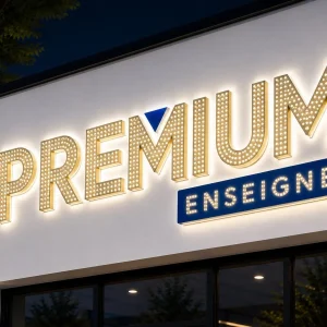 enseigne lumineuse à points led