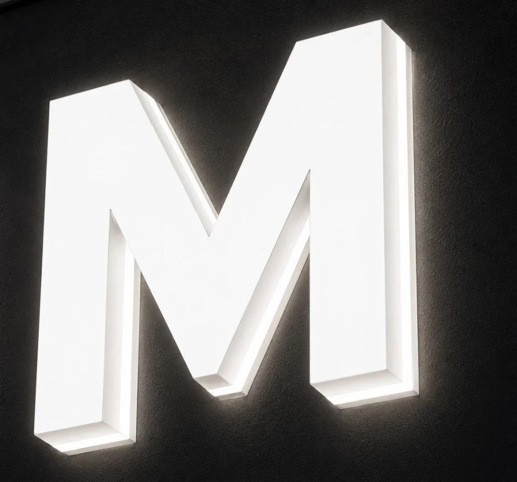 lettres bloc led full éclairage