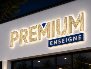 enseigne lumineuse à points led