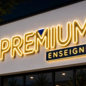 enseigne lettres découpées neon